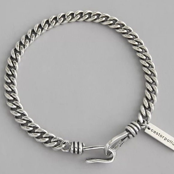 Boutique Jewelry - NEW S925 Unisex Castor Pollux Bangle Cuff Bracelet